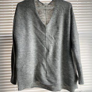 Oversized V Neck - grey, H&M